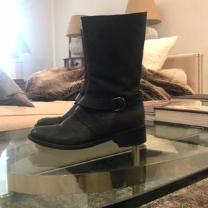 Cole Hahn black motorcycle